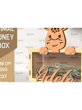 Σετ των 2 Intra απο ξύλο plywood 3mm-4mm πάχος Animal Money Box . Ξύλινη Τράπεζα Χρημάτων Δίασταση 30x20 cm INTRAFABR-92131929