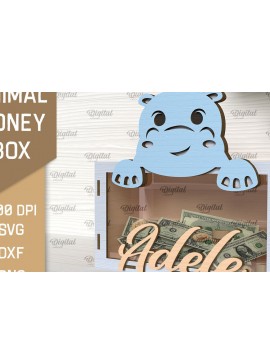 Σετ των 2 Intra απο ξύλο plywood 3mm-4mm πάχος Animal Money Box . Ξύλινη Τράπεζα Χρημάτων Δίασταση 30x20 cm INTRAFABR-92131961