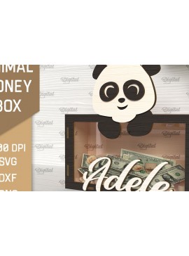 Σετ των 2 Intra απο ξύλο plywood 3mm-4mm πάχος Animal Money Box . Ξύλινη Τράπεζα Χρημάτων Δίασταση 30x20 cm INTRAFABR-92131248