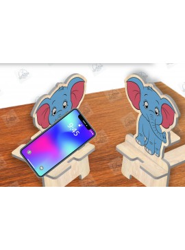 Σετ των 3 Intra απο ξύλο plywood 3mm-4mm πάχος Animal Phone Stand Δίασταση 15x15 cm INTRAFABR-111420276