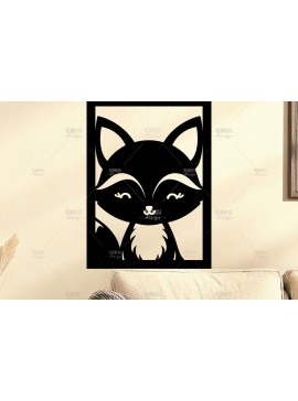 Σετ των 2 Intra απο ξύλο plywood 3mm-4mm πάχος Animal Wall Art για Νηπιαγωγείο Δίασταση 40x40 cm INTRAFABR-124397558