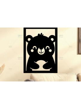 Σετ των 2 Intra απο ξύλο plywood 3mm-4mm πάχος Animal Wall Art για Νηπιαγωγείο Δίασταση 40x40 cm INTRAFABR-124397564