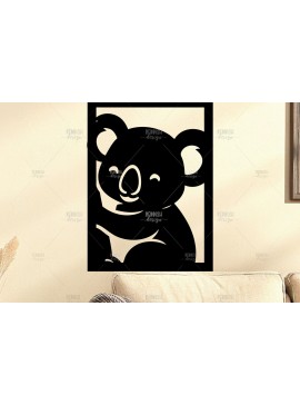 Σετ των 2 Intra απο ξύλο plywood 3mm-4mm πάχος Animal Wall Art για Νηπιαγωγείο Δίασταση 40x40 cm INTRAFABR-124397505