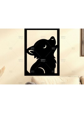 Σετ των 2 Intra απο ξύλο plywood 3mm-4mm πάχος Animal Wall Art για Νηπιαγωγείο Δίασταση 40x40 cm INTRAFABR-124397526
