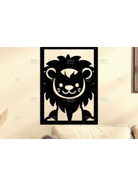 Intra απο ξύλο plywood 3mm-4mm πάχος Animal Wall Art για Νηπιαγωγείο Δίασταση 40x40 cm INTRAFABR-124397537