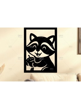 Intra απο ξύλο plywood 3mm-4mm πάχος Animal Wall Art για Νηπιαγωγείο Δίασταση 40x40 cm INTRAFABR-124397457