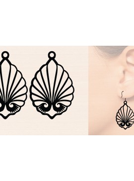 Σετ των 2 Intra απο ξύλο plywood 3mm-4mm πάχος Ξύλινα σκουλαρίκια με λέιζερ Δίασταση 3000x3000 cm INTRAFABR-118791284