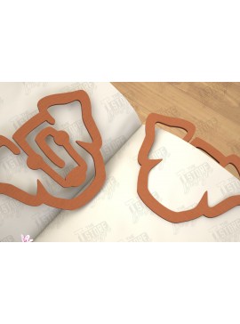 Σετ των 2 Intra απο ξύλο plywood 3mm-4mm πάχος Ζώα Σελιδοδείκτης |Κάτοχος σελίδας| Συνδετήρας Δίασταση 15x15 cm INTRAFABR-116594602