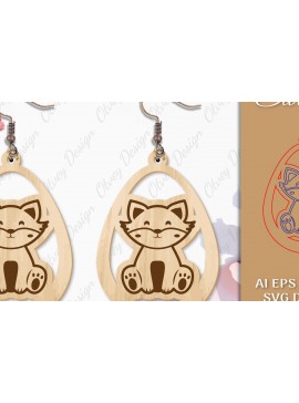 Σετ των 3 Intra απο ξύλο plywood 3mm-4mm πάχος Σκουλαρίκια ζώων Δίασταση 3x3 cm INTRAFABR-97801959