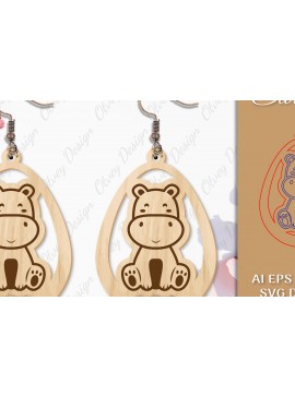 Σετ των 3 Intra απο ξύλο plywood 3mm-4mm πάχος Σκουλαρίκια ζώων Δίασταση 3x3 cm INTRAFABR-97802035