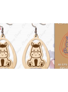 Σετ των 3 Intra απο ξύλο plywood 3mm-4mm πάχος Σκουλαρίκια ζώων Δίασταση 3x3 cm INTRAFABR-97802056