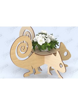 Σετ των 2 Intra απο ξύλο plywood 3mm-4mm πάχος Animals Flower Stand | Σχεδιασμός Κήπου|CNC Δίασταση 30x20 cm INTRAFABR-118285193