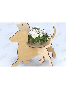 Σετ των 2 Intra απο ξύλο plywood 3mm-4mm πάχος Animals Flower Stand | Σχεδιασμός Κήπου|CNC Δίασταση 30x20 cm INTRAFABR-118285196