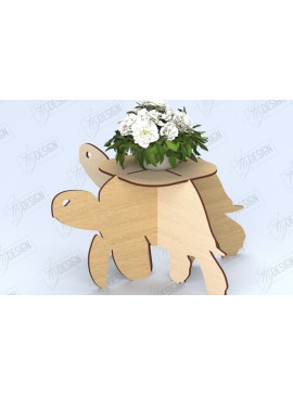 Intra απο ξύλο plywood 3mm-4mm πάχος Animals Flower Stand | Σχεδιασμός Κήπου|CNC Δίασταση 30x20 cm INTRAFABR-118285199