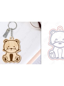 Σετ των 3 Intra απο ξύλο plywood 3mm-4mm πάχος Μπρελόκ Ζώων Δίασταση 6x6 cm INTRAFABR-97738228