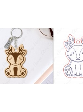 Σετ των 3 Intra απο ξύλο plywood 3mm-4mm πάχος Μπρελόκ Ζώων Δίασταση 6x6 cm INTRAFABR-97738310