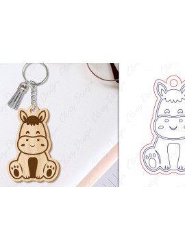 Σετ των 3 Intra απο ξύλο plywood 3mm-4mm πάχος Μπρελόκ Ζώων Δίασταση 6x6 cm INTRAFABR-97739351