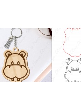 Σετ των 3 Intra απο ξύλο plywood 3mm-4mm πάχος Μπρελόκ Ζώων Δίασταση 6x6 cm INTRAFABR-98641663