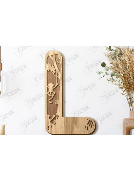 Σετ των 2 Intra απο ξύλο plywood 3mm-4mm πάχος Ζώα Γράμματα | Αλφάβητο |CNC Δίασταση 15x15 cm INTRAFABR-121126787