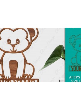 Intra απο ξύλο plywood 3mm-4mm πάχος Πρότυπο κοπής με λέιζερ σημάδι ονόματος ζώων Δίασταση 30x20 cm INTRAFABR-98077854