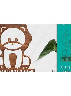 Σετ των 2 Intra απο ξύλο plywood 3mm-4mm πάχος Πρότυπο κοπής με λέιζερ σημάδι ονόματος ζώων Δίασταση 30x20 cm INTRAFABR-98078105