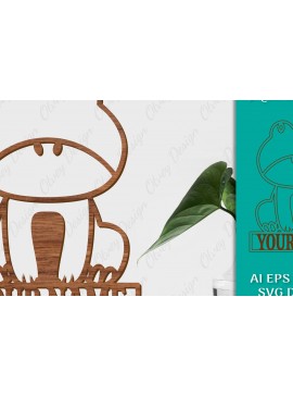 Σετ των 2 Intra απο ξύλο plywood 3mm-4mm πάχος Πρότυπο κοπής με λέιζερ σημάδι ονόματος ζώων Δίασταση 30x20 cm INTRAFABR-98078578