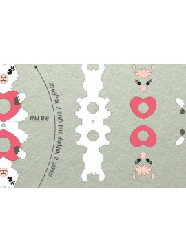 Σετ των 2 Intra απο ξύλο plywood 3mm-4mm πάχος με γλειφιτζούρια για τα ζώα Valentines Δίασταση 15x15 cm INTRAFABR-24540437