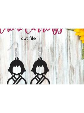 Σετ των 3 Intra απο ξύλο plywood 3mm-4mm πάχος αποκοπής σκουλαρίκι Anime Δίασταση 3x3 cm INTRAFABR-118924809