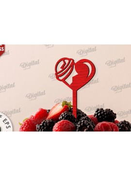 Σετ των 2 Intra απο ξύλο plywood 3mm-4mm πάχος Anti Valentines Cake Topper  Δίασταση 15x15 cm INTRAFABR-111280401