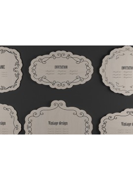 Intra απο ξύλο plywood 3mm-4mm πάχος Αντίκες διακοσμητικά πλαίσια Logo Badgets 270 Δίασταση 30x20 cm INTRAFABR-50062674