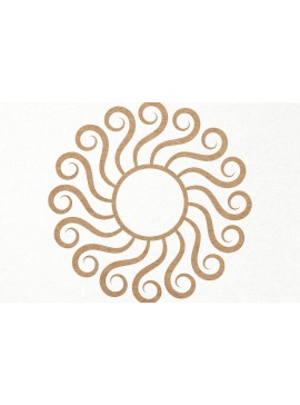 Σετ των 2 Intra απο ξύλο plywood 3mm-4mm πάχος Antique Sun Logo Papercut Δίασταση 30x20 cm INTRAFABR-24713811