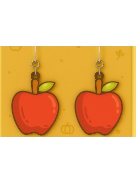 Σετ των 3 Intra απο ξύλο plywood 3mm-4mm πάχος Σκουλαρίκια Apple Δίασταση 3x3 cm INTRAFABR-125294347