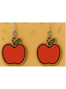 Σετ των 3 Intra απο ξύλο plywood 3mm-4mm πάχος Φθινοπωρινά σκουλαρίκια Apple Cut Δίασταση 2x2 cm INTRAFABR-125298181