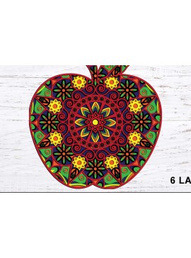 Intra απο ξύλο plywood 3mm-4mm πάχος Apple Mandala 3D Layered Δίασταση 30x30 cm INTRAFABR-24825227