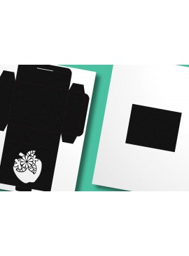 Σετ των 3 Intra απο ξύλο plywood 3mm-4mm πάχος Ορθογώνιο κουτί παραθύρου Apple N Flowers Δίασταση 3x3 cm INTRAFABR-70847160