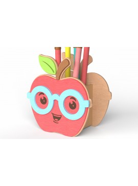 Intra απο ξύλο plywood 3mm-4mm πάχος Apple Pencil Holder – Δώρο δασκάλου Δίασταση 30x20 cm INTRAFABR-118999317