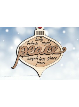 Σετ των 3 Intra απο ξύλο plywood 3mm-4mm πάχος Arabesque Χριστουγεννιάτικο στολίδι Γέννησης Δίασταση 8x8 cm INTRAFABR-109523470