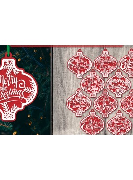 Σετ των 3 Intra απο ξύλο plywood 3mm-4mm πάχος στολιδιών Arabesque Snowflake Δίασταση 8x8 cm INTRAFABR-80724827