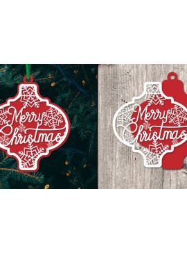 Σετ των 3 Intra απο ξύλο plywood 3mm-4mm πάχος Στολίδι Arabesque Snowflake Δίασταση 8x8 cm INTRAFABR-80669655