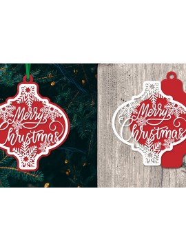 Σετ των 3 Intra απο ξύλο plywood 3mm-4mm πάχος Στολίδι Arabesque Snowflake Δίασταση 8x8 cm INTRAFABR-80669369