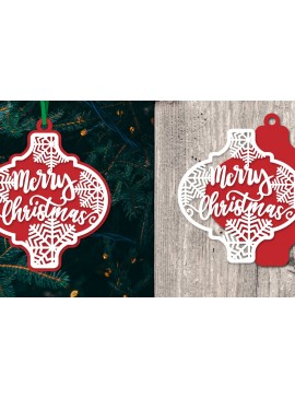 Σετ των 3 Intra απο ξύλο plywood 3mm-4mm πάχος Στολίδι Arabesque Snowflake Δίασταση 8x8 cm INTRAFABR-80669395