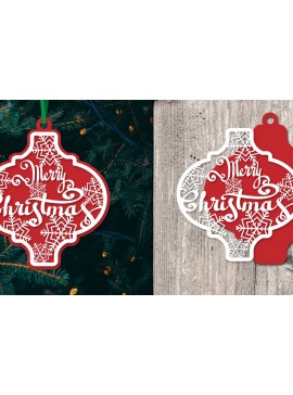 Σετ των 3 Intra απο ξύλο plywood 3mm-4mm πάχος Στολίδι Arabesque Snowflake Δίασταση 8x8 cm INTRAFABR-80669549