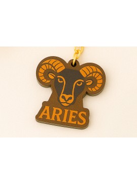Σετ των 3 Intra απο ξύλο plywood 3mm-4mm πάχος Μπρελόκ Aries Zodiac Δίασταση 6x6 cm INTRAFABR-120350065