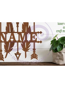 Σετ των 3 Intra απο ξύλο plywood 3mm-4mm πάχος Σημάδι ονόματος βέλους και φτερού  Δίασταση 6x6 cm INTRAFABR-88094140