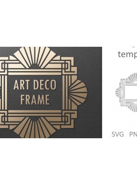 Σετ των 3 Intra απο ξύλο plywood 3mm-4mm πάχος Art Deco Vintage Μονόγραμμα Πλαίσιο Δίασταση 7x7 cm INTRAFABR-121234854