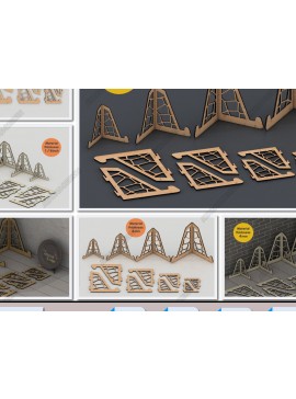 Intra απο ξύλο plywood 3mm-4mm πάχος Stand Easel Art - Lase Precision-Crafted Δίασταση 30x20 cm INTRAFABR-95613652