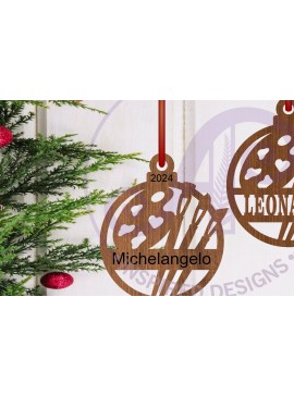 Σετ των 3 Intra απο ξύλο plywood 3mm-4mm πάχος Χριστουγεννιάτικο στολίδι καλλιτέχνη Δίασταση 3x3 cm INTRAFABR-109173807