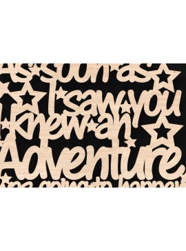 Σετ των 2 Intra απο ξύλο plywood 3mm-4mm πάχος Μόλις σε είδα Adventure Sign Δίασταση 30x30 cm INTRAFABR-105269557