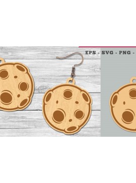 Σετ των 3 Intra απο ξύλο plywood 3mm-4mm πάχος Σκουλαρίκια με λέιζερ AsteroPlanet Δίασταση 3x3 cm INTRAFABR-106400771