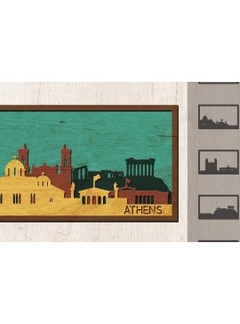 Intra απο ξύλο plywood 3mm-4mm πάχος Athens Skyline , Greece Δίασταση 30x20 cm INTRAFABR-14169199